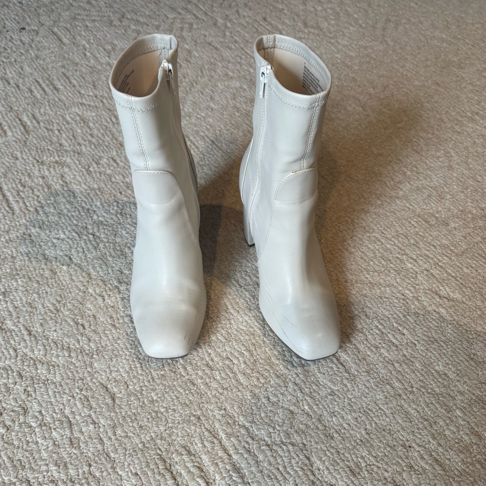 a new day Cream Ankle Boots
